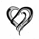 P J infinity heart tattoo design idea