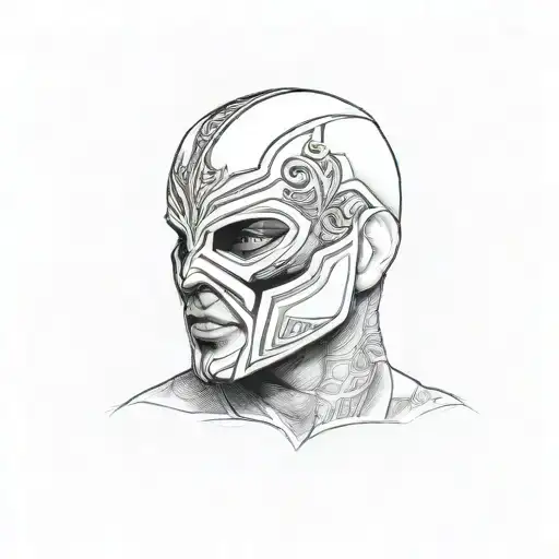 rey Mysterio mask tattoo design idea