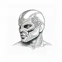 rey Mysterio mask tattoo design idea