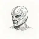 rey Mysterio mask tattoo design idea