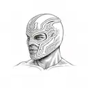 rey Mysterio mask tattoo design idea