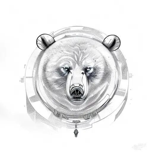 Icebear guiding the way home tattoo design idea