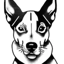 basenji tattoo design idea