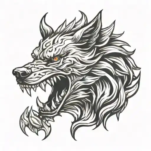 fenrir tattoo design idea
