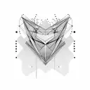 A minimalist design featuring an open eye with abstract lines extending outward, symbolizing the limitless possibilities tattoo design idea