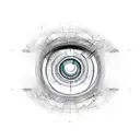 A minimalist design featuring an open eye with abstract lines extending outward, symbolizing the limitless possibilities tattoo design idea