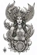 hecate goddess tattoo design idea