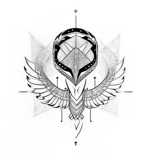 Hawk tattoo design idea