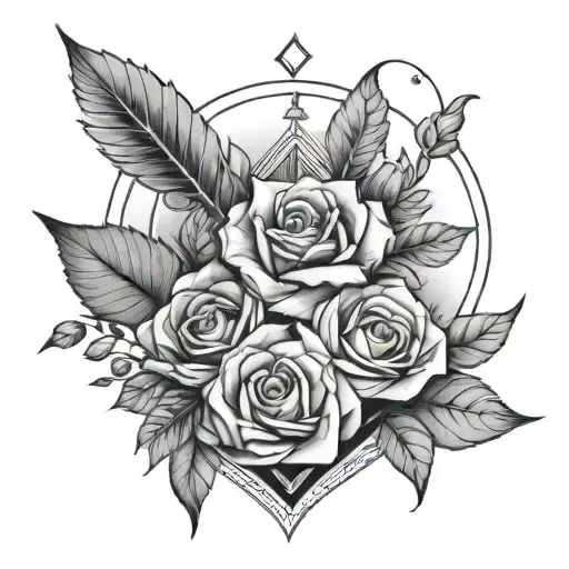  stregth, resilence, growth love and struggle tattoo design idea