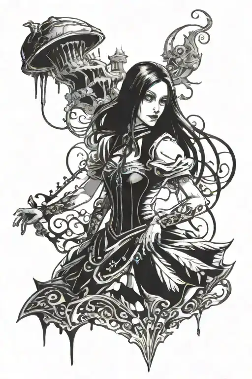 alice madness returns tattoo design idea