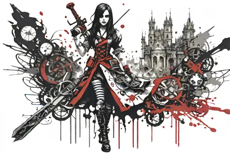 alice madness returns tattoo design idea