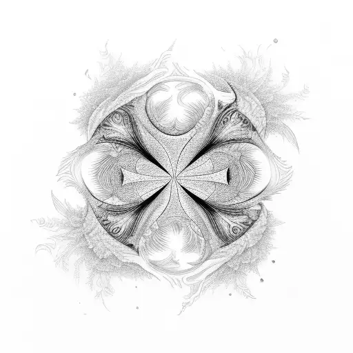 Fractal surrounded by nature  tattoo design idea