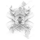 Fractal surrounded by nature  tattoo design idea