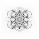 Fractal surrounded by nature  tattoo design idea