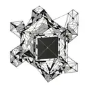 tesseract cube tattoo design idea