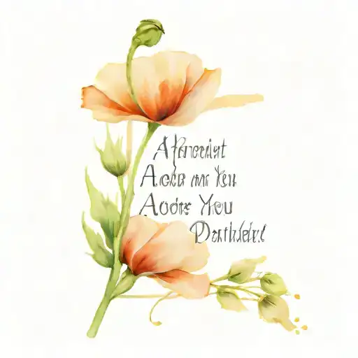 Fred again adore you lyrics and poppy flower tattoo design idea