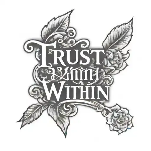 trust within script font hand tattoo tattoo design idea