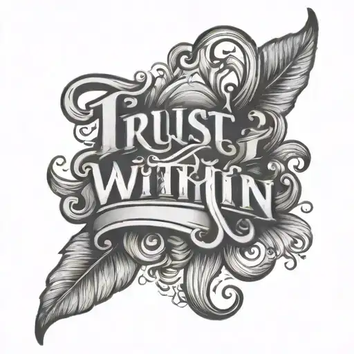 trust within script font hand tattoo tattoo design idea