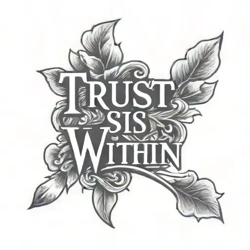trust is within script font hand tattoo tattoo design idea