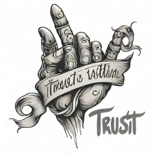 trust is within script font hand tattoo tattoo design idea