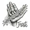 trust is within script font hand tattoo tattoo design idea