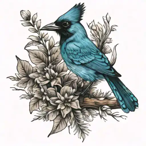 steller's jay tattoo design idea