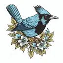Steller's Jay tattoo design idea
