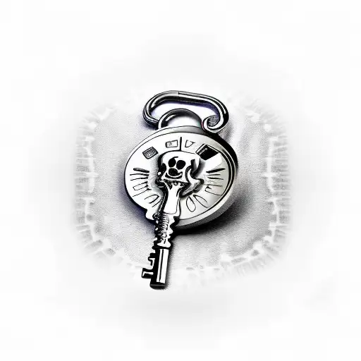 skeleton key  tattoo design idea