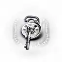 skeleton key  tattoo design idea