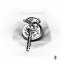 skeleton key  tattoo design idea