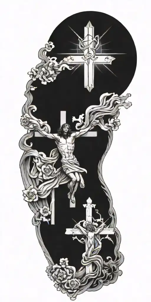 Salvation through Jesus Christ tattoo design idea