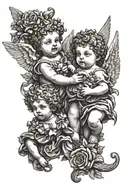 Cherubs tattoo design idea