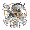 seminole and thunder cloud tattoo design idea