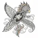 seminole and thunder cloud tattoo design idea