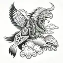 seminole and thunder cloud tattoo design idea
