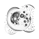 Different Moon Phases with the word "Unphased" below tattoo design idea