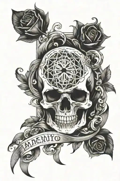 memento mori carpe diem tattoo design idea