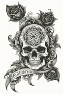 memento mori carpe diem tattoo design idea
