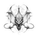 Dragon medieval  tattoo design idea