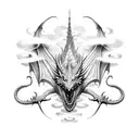 Dragon medieval  tattoo design idea