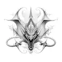 Dragon medieval  tattoo design idea