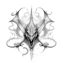 Dragon medieval  tattoo design idea