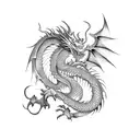 Dragon medieval  tattoo design idea