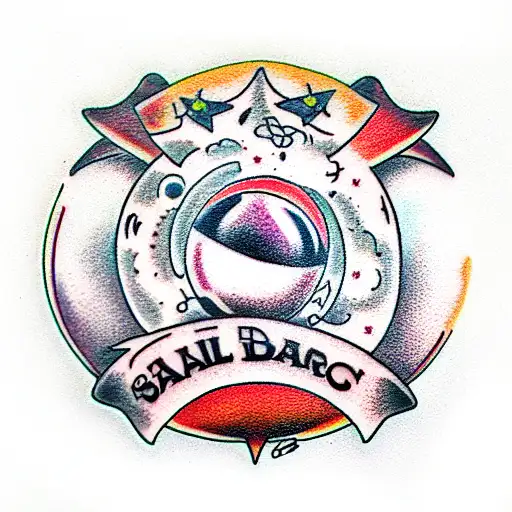 8 Ball tattoo design idea