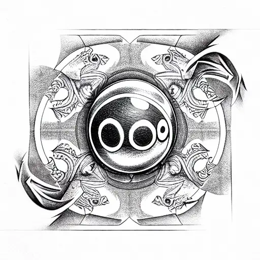 8 Ball tattoo design idea