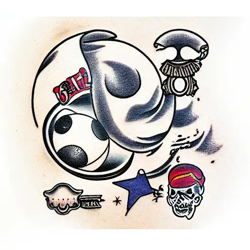 8 Ball tattoo design idea