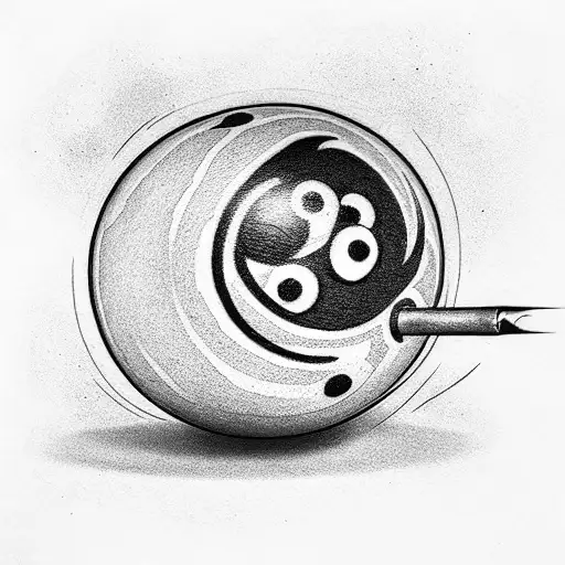 8 Ball tattoo design idea