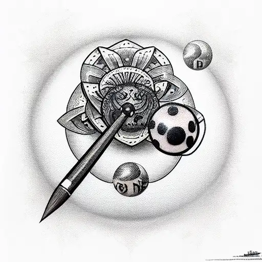 8 Ball tattoo design idea