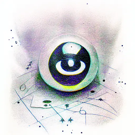 8 Ball tattoo design idea