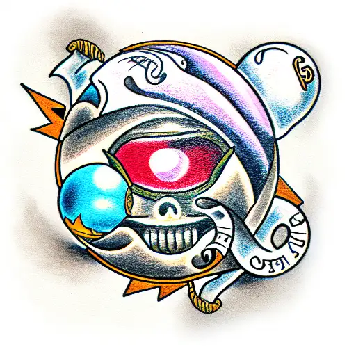 8 Ball tattoo design idea